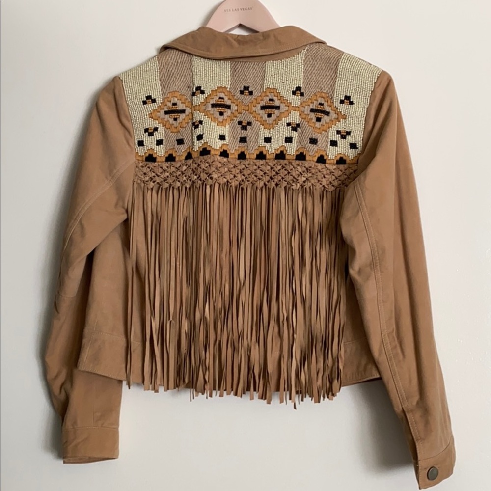 Zara LIMITED Cowboy Jacket with back embroideries